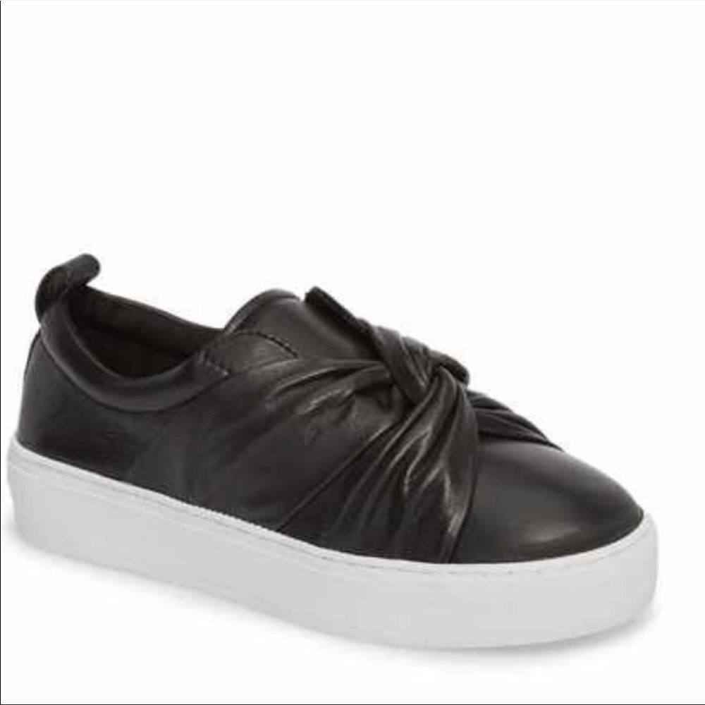 Rebecca Minkoff Nicole Leather Knotted Platform Sneaker in Black‎ Size 5.5